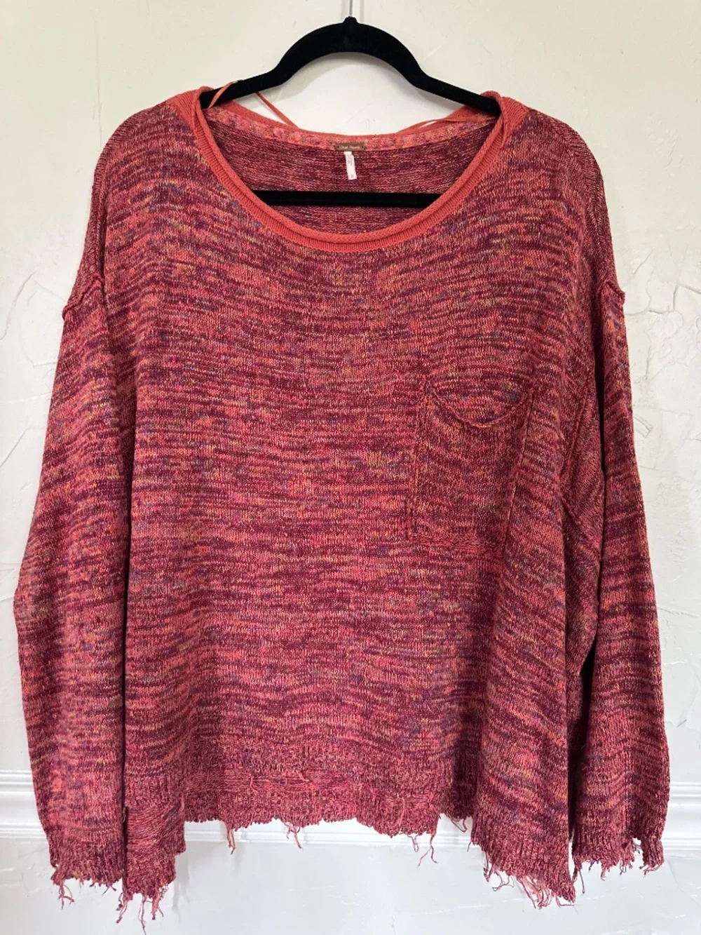 Free People Prism Spacedye Linen Blend Sweater M